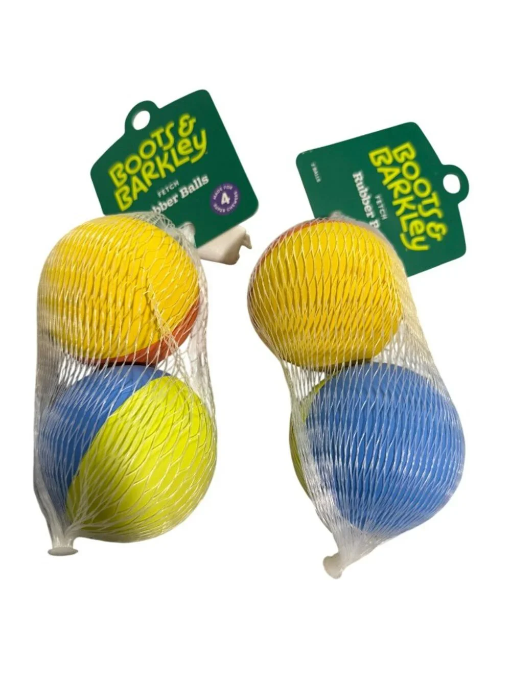 Boots & Barkley Fetch Rubber Balls 4-Pack For Super Chewers